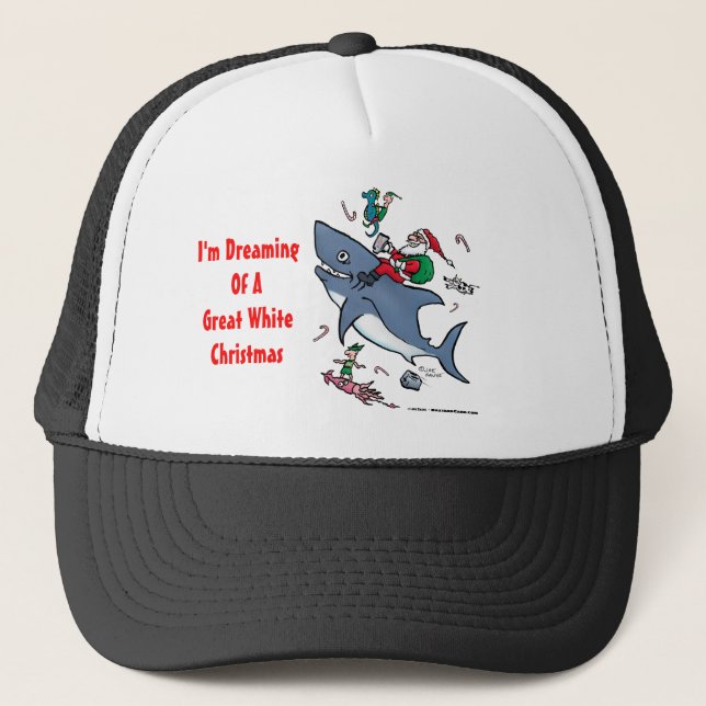 Casquette Rêver D'Un Grand Noël De Requin Blanc (Devant)