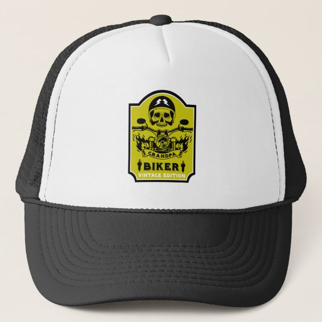 Casquette Rider moto Grandpa (Devant)