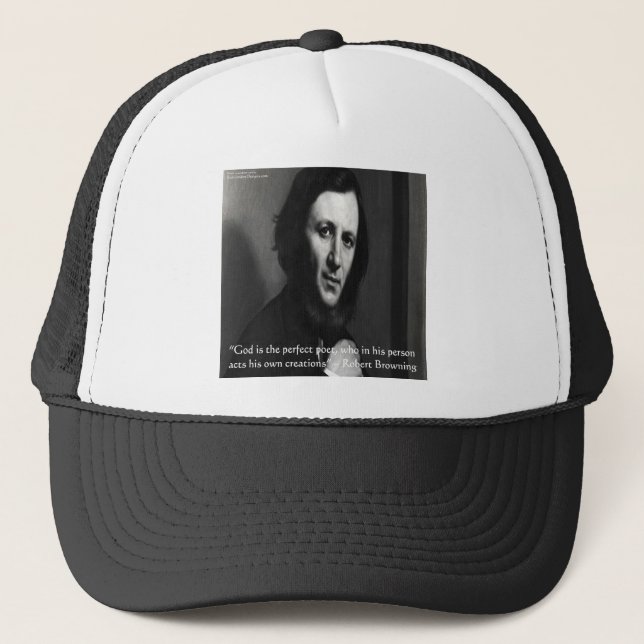 Casquette Robert Browning God Perfect Poet Citation (Devant)