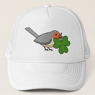 Casquette Robin mignon avec Shamrock en caricature