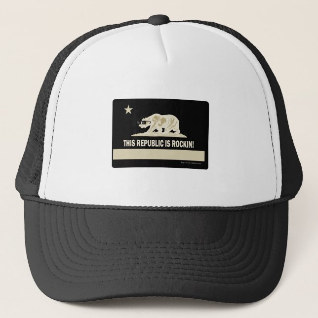 Casquette Rock this Republic Fun California Bear Drapeau (Devant)