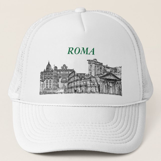 Casquette Roma, Rome... cadeaux souvenirs de voyage (Devant)