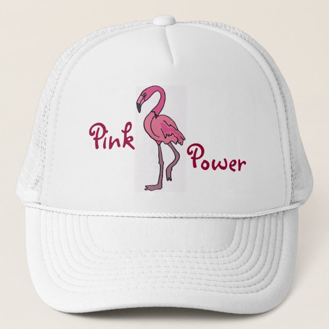 Casquette rose de Flamant rose de puissance de CB (Devant)