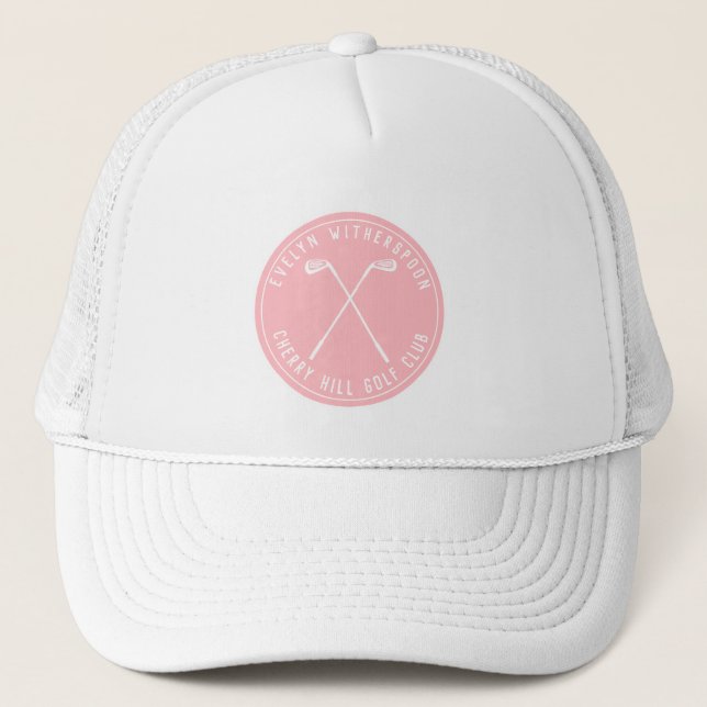 Casquette Rose de golf personnalisé (Devant)