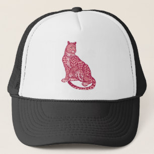 Casquette rose de panthère