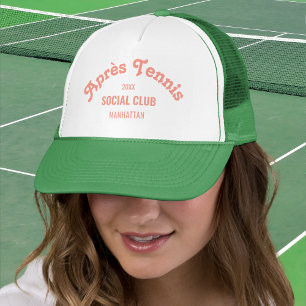 Casquette Rose Rétro Après Tennis Social Club Vert Personnal
