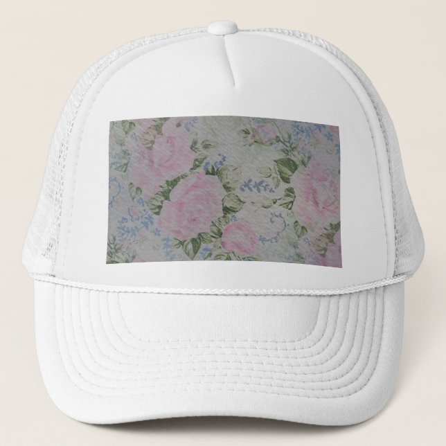 Casquette Roses Florales Roses Vintage (Devant)