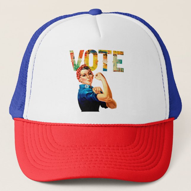 Casquette Rosie le vote politique du Riveter (Devant)