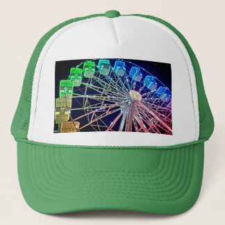 Casquette Roue Ferris jaune, vert et bleu