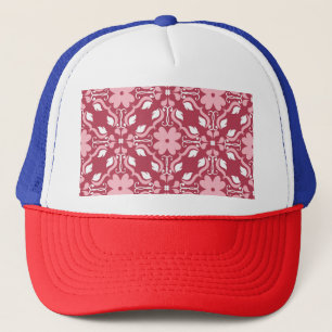 Casquette Rouge, beige à fleurs, papier peint motif sans cou