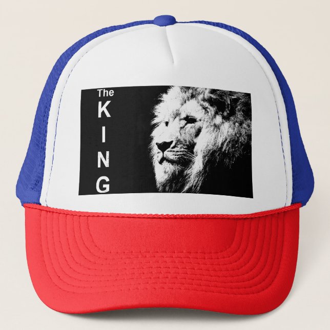 Casquette Rouge Blanc Bleu Élégant Pop Art Moderne Tête de L (Devant)