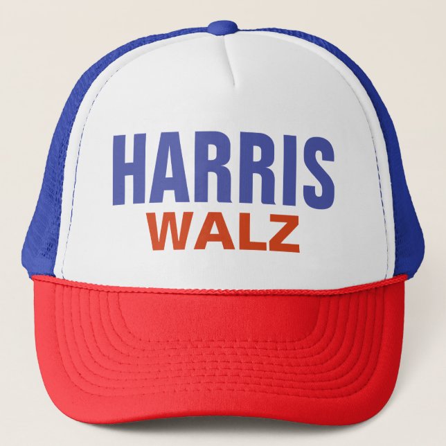 Casquette Rouge blanc et bleu Harris Walz (Devant)
