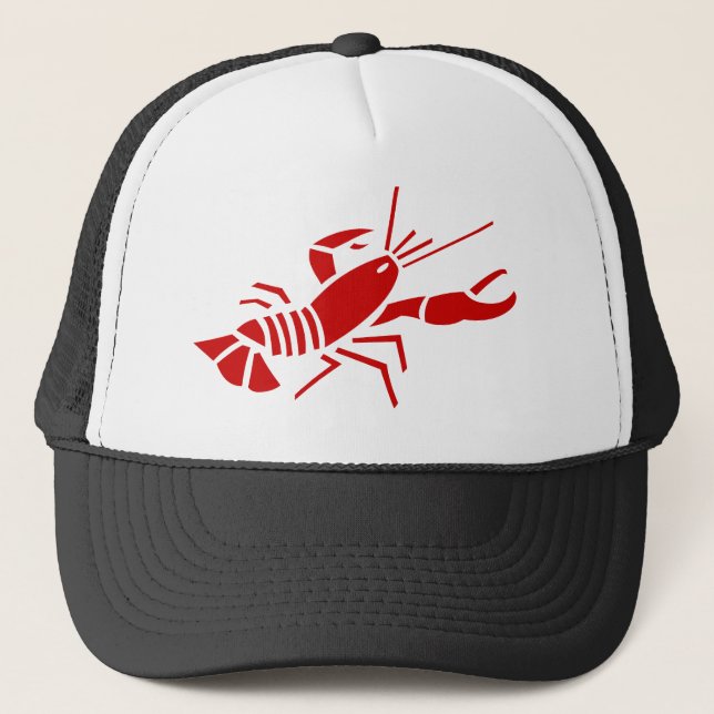 Casquette rouge de camionneur de homard (Devant)