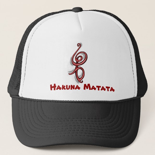 Casquette Rouge de ~ de Hakuna Matata (Devant)
