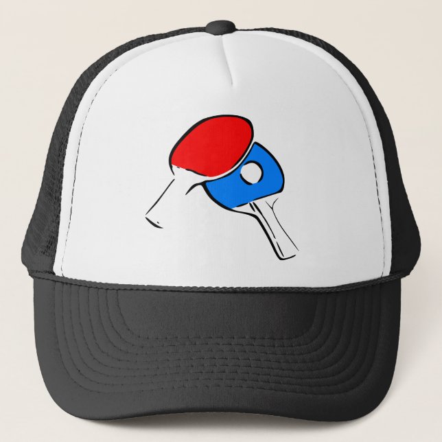 Casquette Rouge et bleu de ping-pong (Devant)