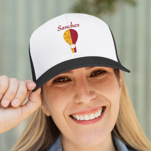 Casquette Rouge Jaune Nouveau-Mexique Zia Hot Air Balloon