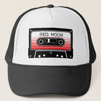 casquette ROUGE noir de cassette de lune