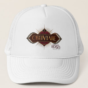 Casquette Rouge & Or Art Déco Obliviate Spell Graphisme
