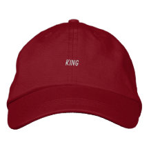 Casquette rouge vif avec King Custom Printing Text
