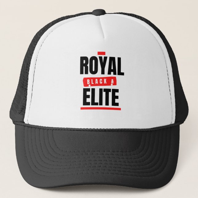 Casquette royal, noir et d'élite (Devant)