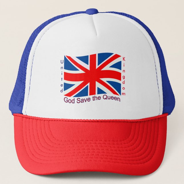 Casquette Royaume-Uni - Dieu sauve la reine (Devant)