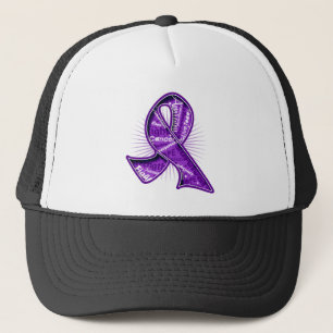 Casquette Ruban filigrane Pancréatique Cancer Slogan