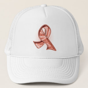 Casquette Ruban filigrane Uterine Cancer Slogan