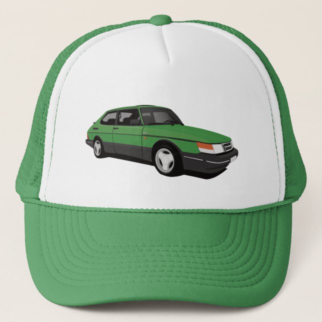 Casquette Saab vert 900 Turbo Coupé (Devant)