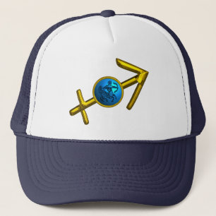 CASQUETTE SAGITTARIUS,GOLD BLUE ZODIAC BIRTHDAY SIGN