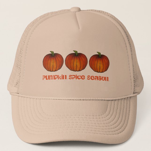 Casquette Saison citrouille d'épices Orange automne automne  (Devant)