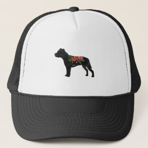 Casquette Saison Dog Breed Boho Floral Silhouette