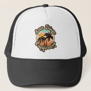 Casquette San Diego California Sunset Palm Trees Souvenirs