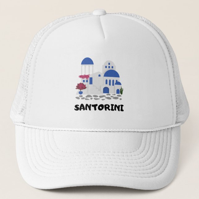 Casquette Santorin Grèce Vintage (Devant)