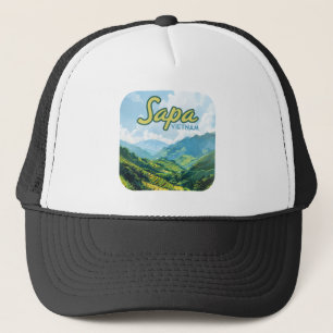 Casquette Sapa Vietnam Asie Rice Terrasses Vintage voyage