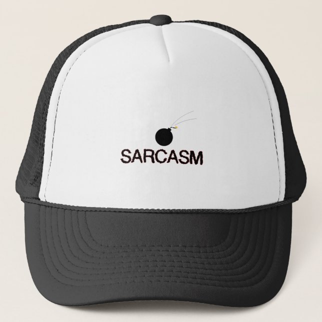 Casquette Sarcasme bombardée (Devant)