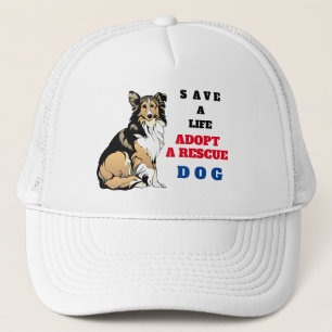 Casquette Sauver une vie adopter un chien camionneur secourt