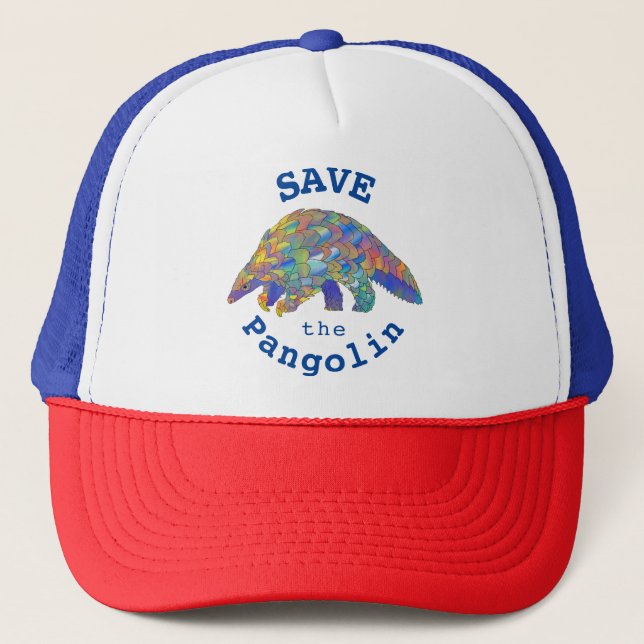 Casquette Sauvez la Pangoline Espèces menacées Art animal (Devant)