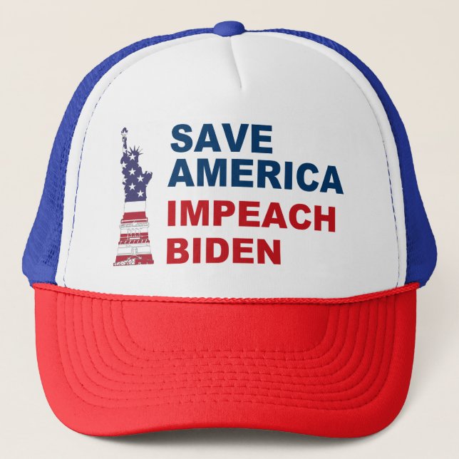 Casquette Sauvez l'Amérique Entraver Biden Liberté (Devant)
