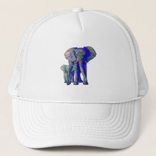 Casquette Sauvez les éléphants, la mère et le bébé Amoureux 