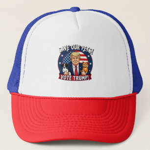 Casquette Sauvez nos animaux de compagnie Votez Trump Pets F