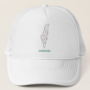 Casquette Save Palestine saigned map - Liberté pour Palestin