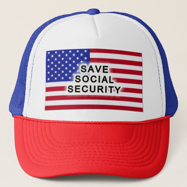 Casquette Save Social Security - drapeau américain (Devant)