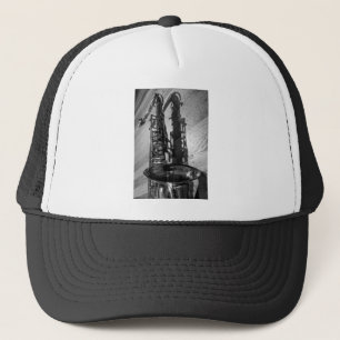 Casquette Saxophone ténor noir et blanc