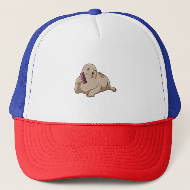 Casquette Sceau comme coiffeur avec peigne (Devant)