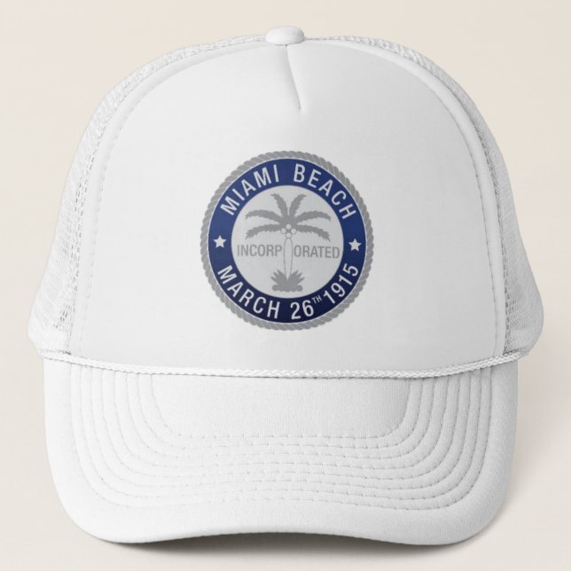Casquette Sceau de Miami Beach, Floride (Devant)