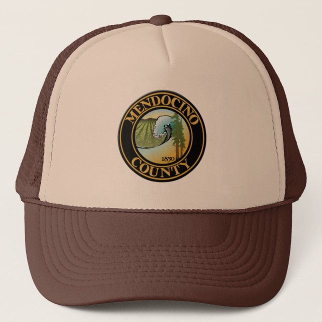 Casquette Sceau du comté de Mendocino, Californie (Devant)