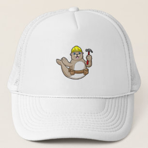Casquette Sceller comme charpentier avec marteau et Casquett
