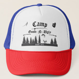 Casquette Scènes de cabane de chasse boisée Nom du camp