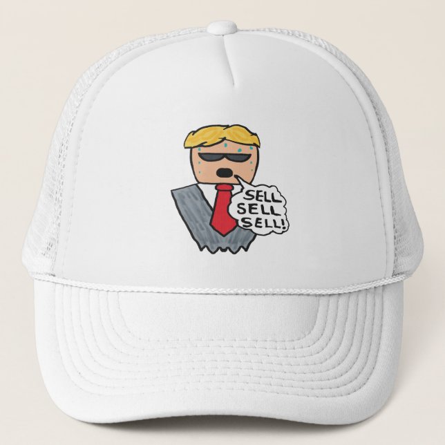 Casquette Sell Sell Funny Stock Market Crash (Devant)