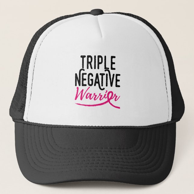Casquette Sensibilisation au cancer du sein chez les trois s (Devant)